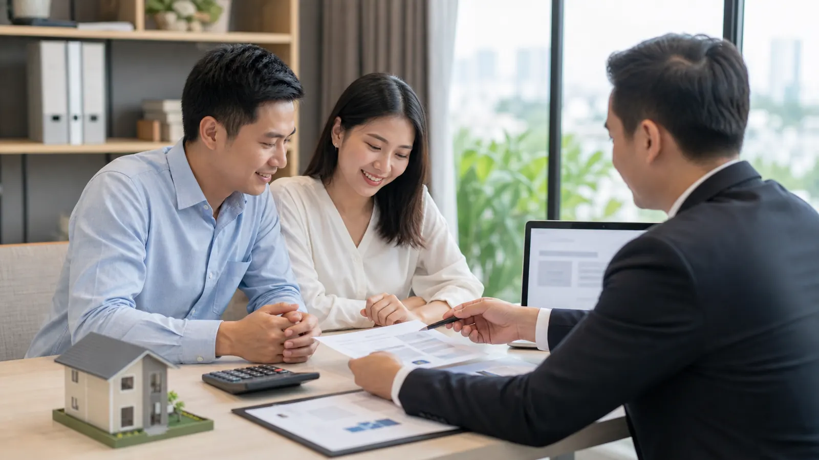 Gia đình tính khoản vay mua nhà trước khi ký