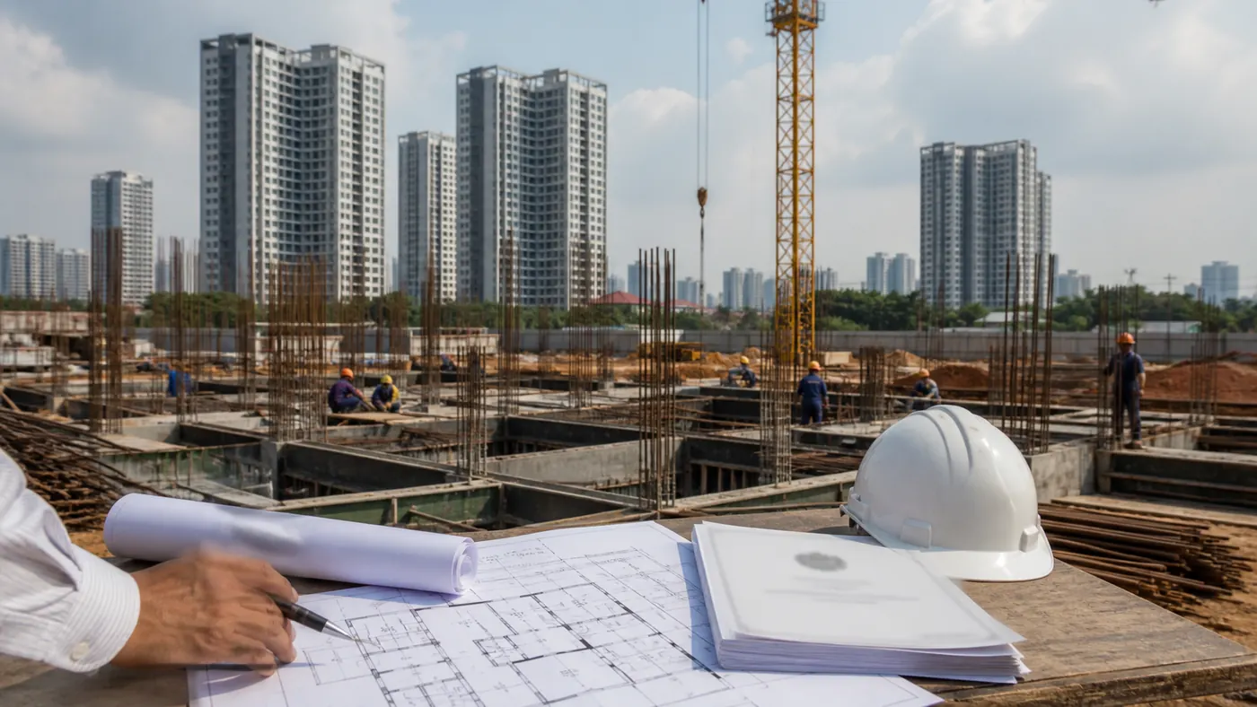 Kiểm tra quy hoạch và nghiệm thu móng dự án