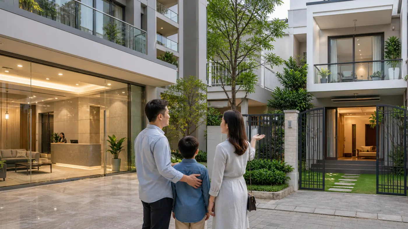 Gia đình chọn loại nhà theo nhu cầu sử dụng